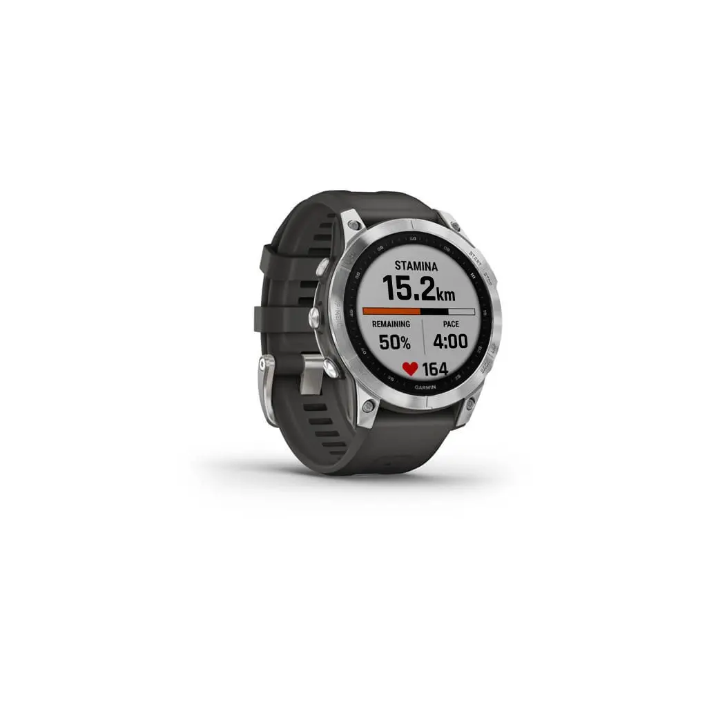 Pametna ura GARMIN Fenix 7 Srebrna z grafitno sivim pasom-3