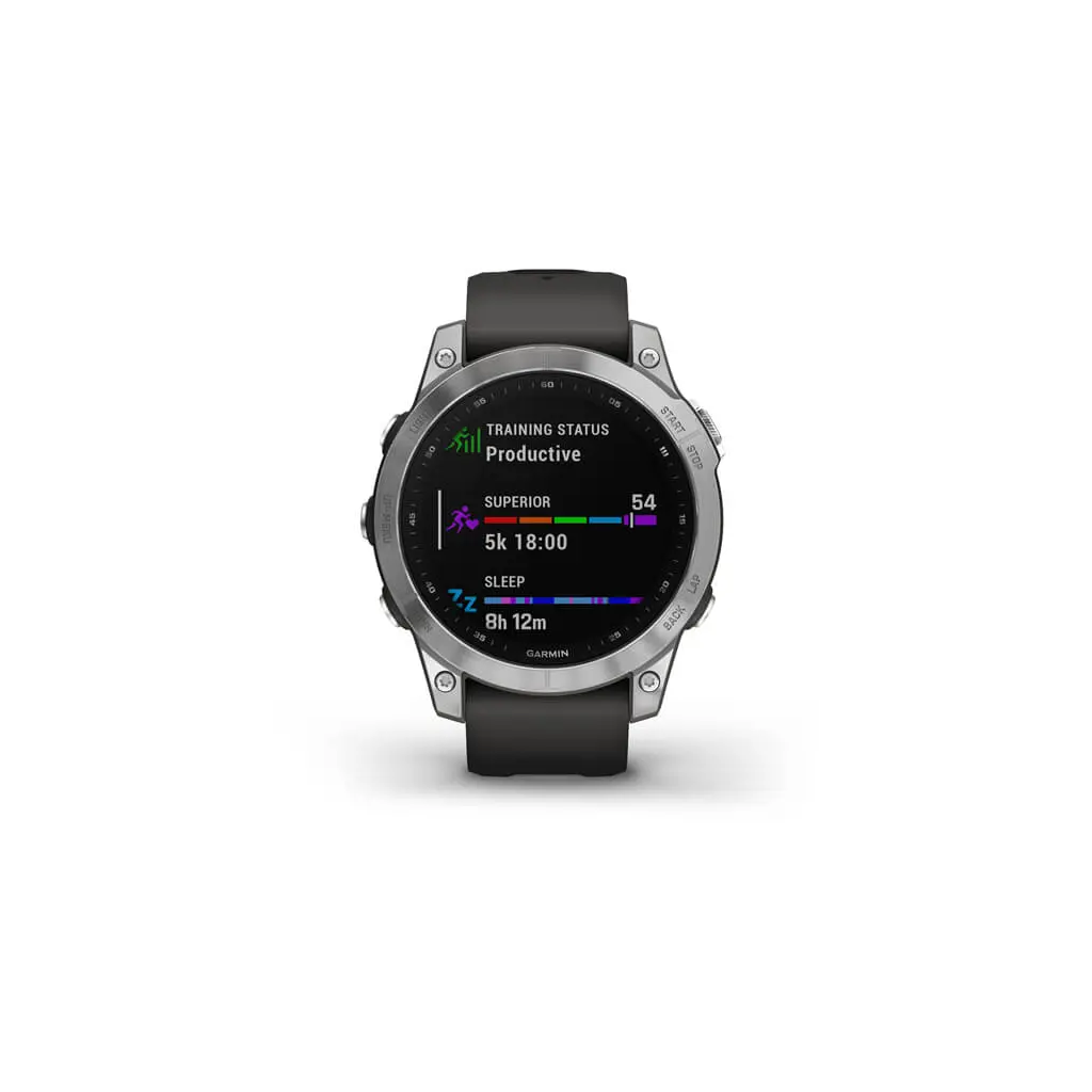 Pametna ura GARMIN Fenix 7 Srebrna z grafitno sivim pasom-2