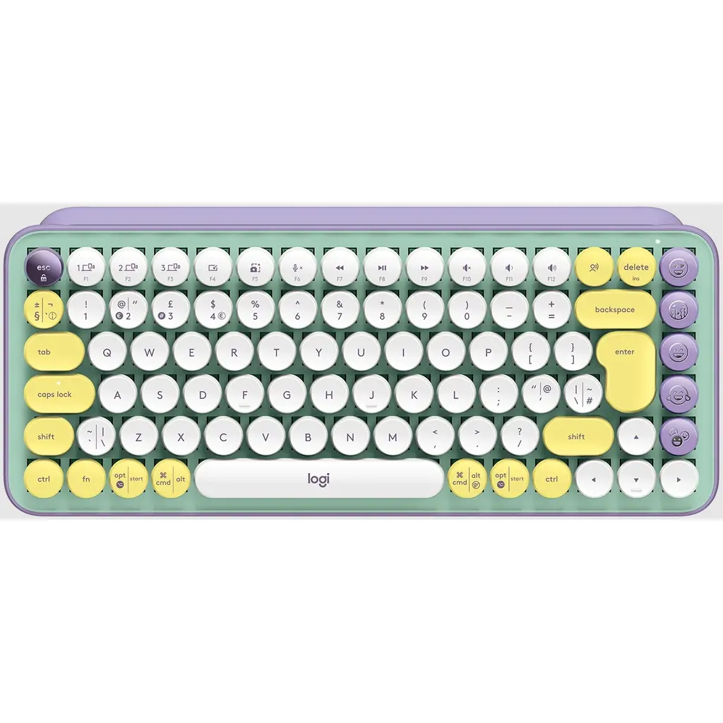 Tipkovnica LOGITECH POP Keys Mechanical w/ emoji key - Daydream Mint-0