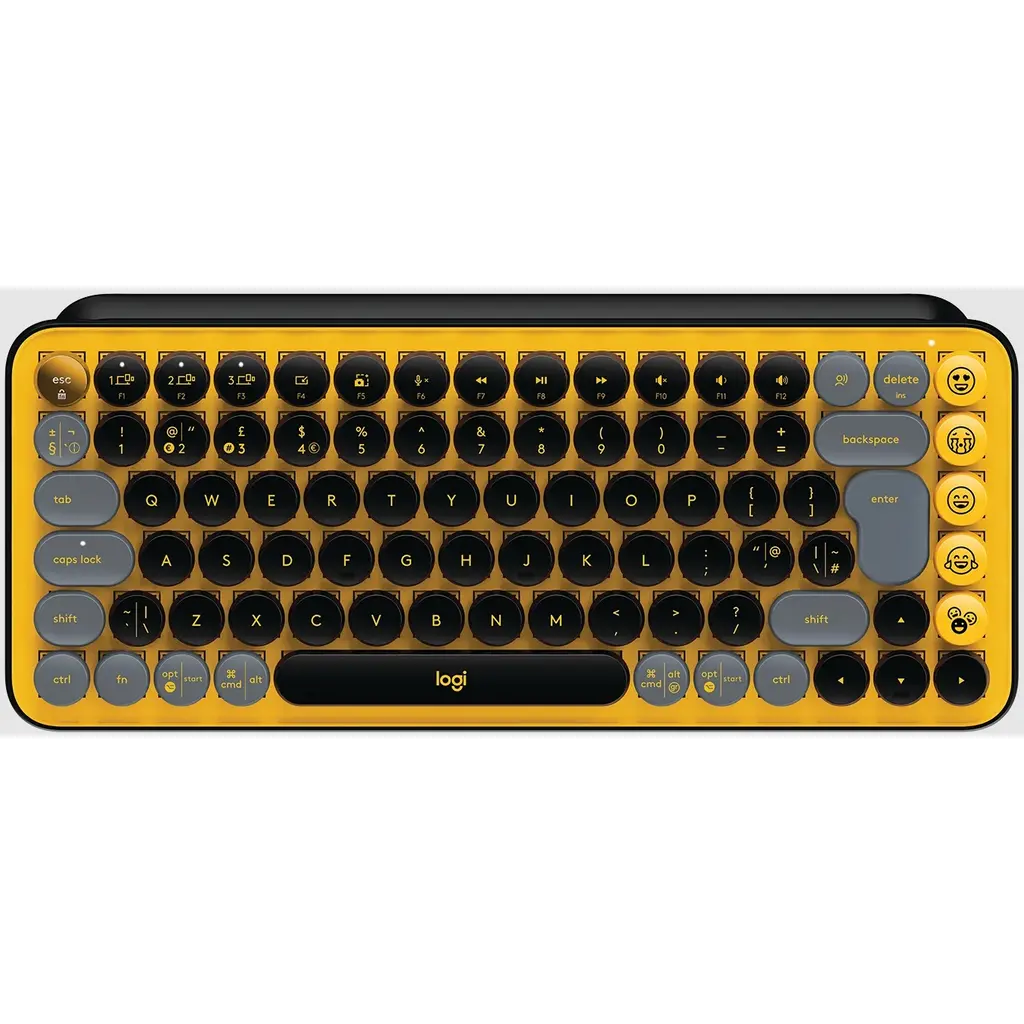 Tipkovnica LOGITECH POP Keys Mechanical w/ emoji key - Blast Yellow-0