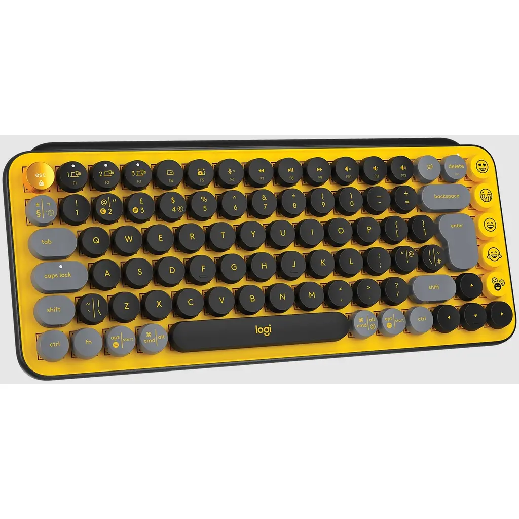 Tipkovnica LOGITECH POP Keys Mechanical w/ emoji key - Blast Yellow-1