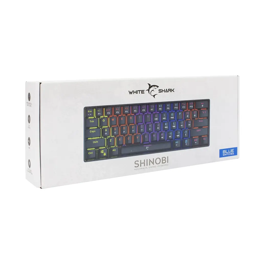 Tipkovnica WHITE SHARK GK-2022 Shinobi plavi switch - crna mehanička-5