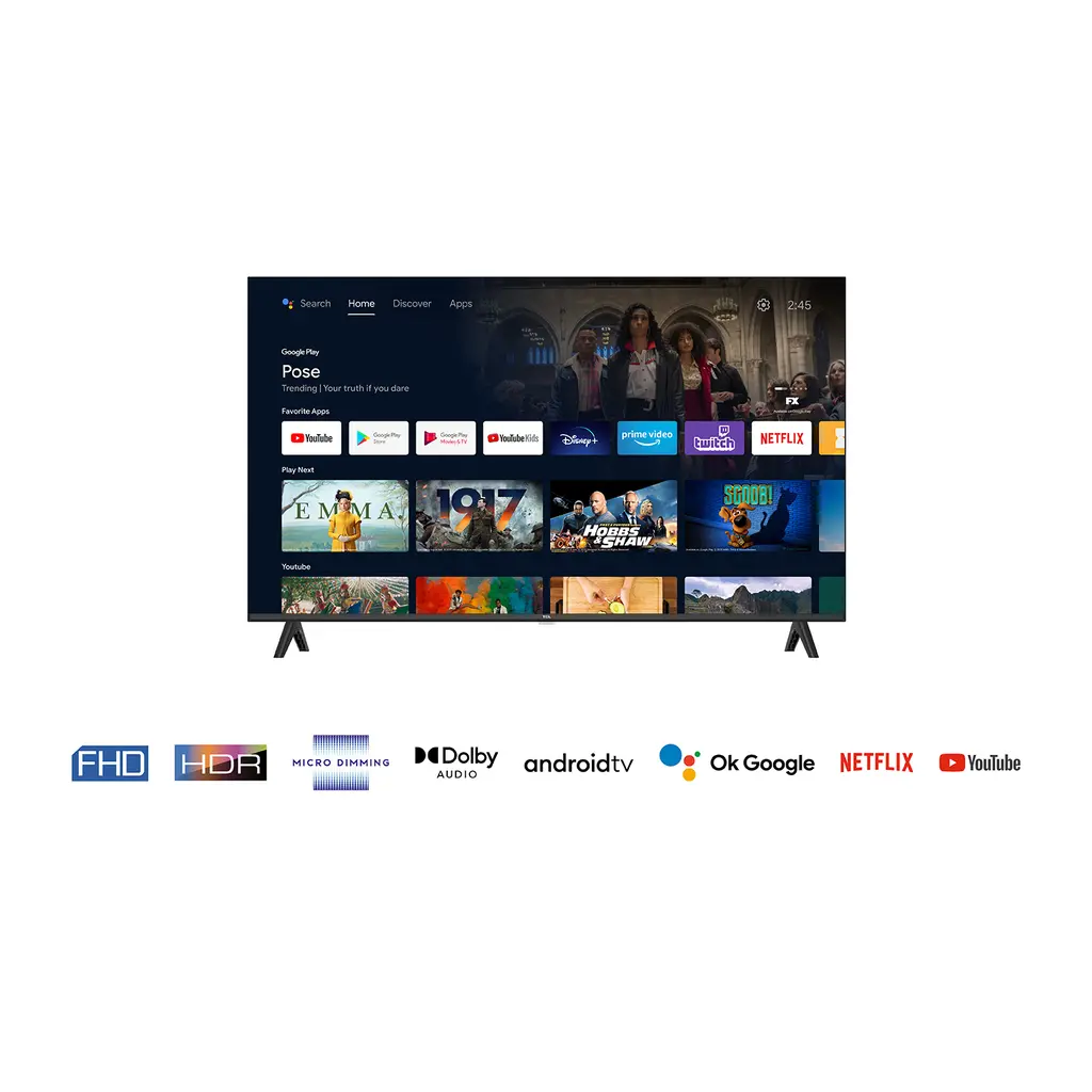 TV TCL 40S5400A, LED, 40", 102cm, FHD, Android-3