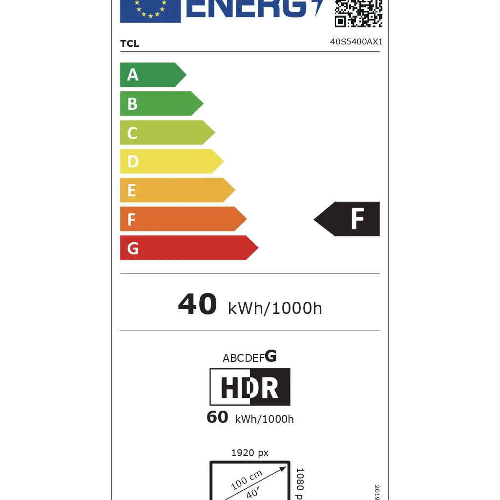 TV TCL 40S5400A, LED, 40", 102cm, FHD, Android-7