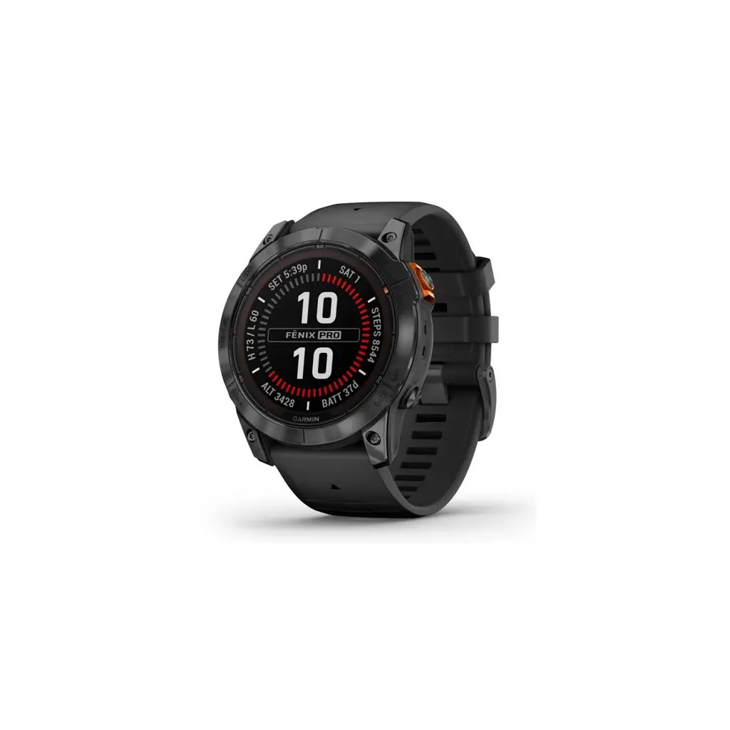 Pametna ura GARMIN Fenix 7X Pro Solar Temno siva s črnim pasom - 010-02778-01-2