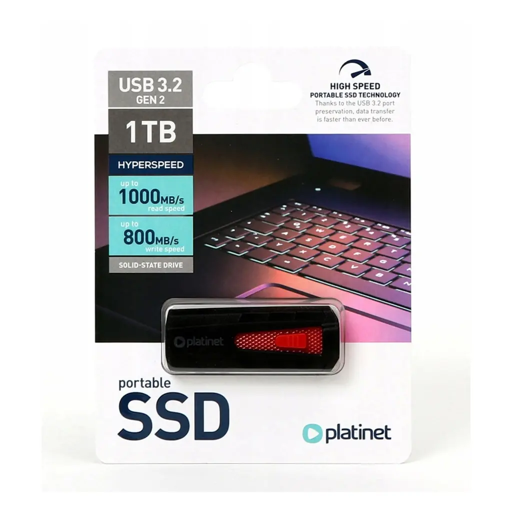 SSD eksterni 1TB USB3.2  PLATINET 1000/800MB/s HighSpeed-1