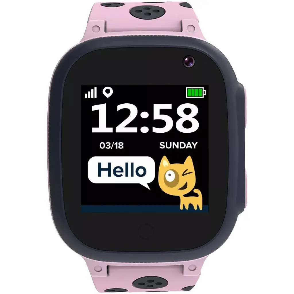 Smart watch CANYON Sandy KW-34 Kids 1.44" colorfull screen, roza - CNE-KW34PP-4