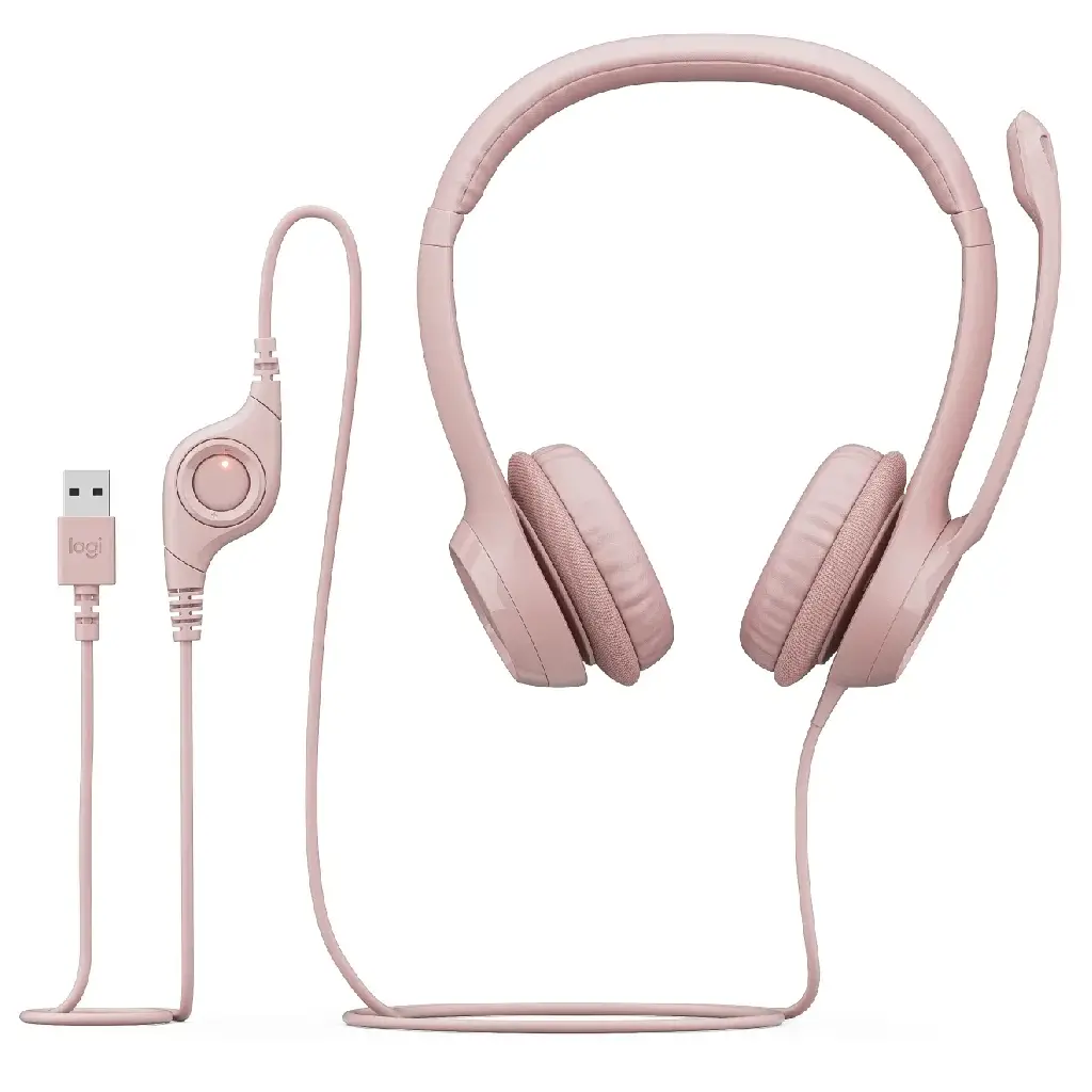 Slušalice+mikrofon LOGITECH H390 USB - roze-1