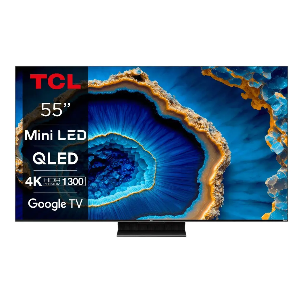 TV TCL 55C805, Mini-LED, QLED, 55", 140cm, UHD, Google TV-0