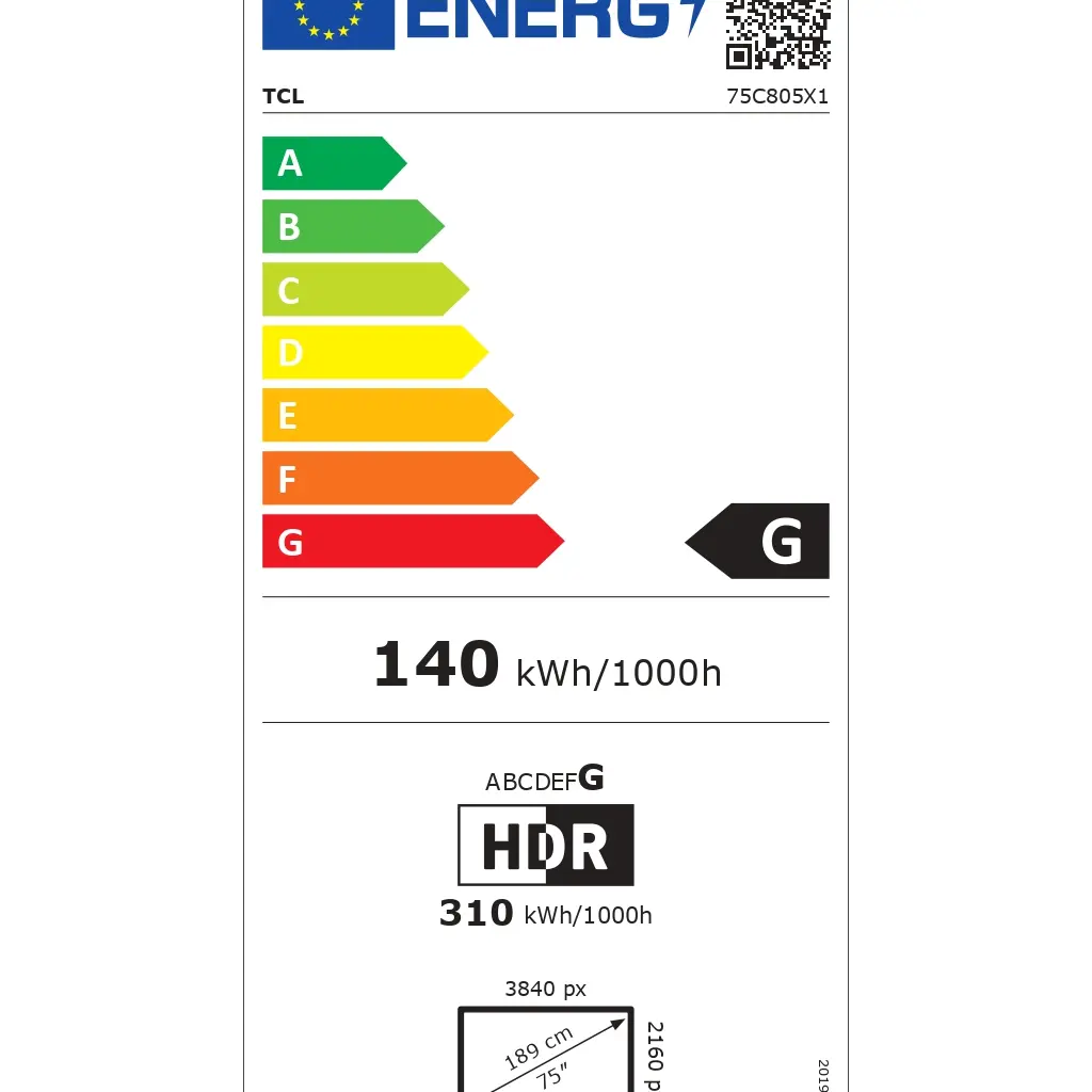 TV TCL 75C805, Mini-LED, QLED, 75", 191cm, UHD, Google TV-8