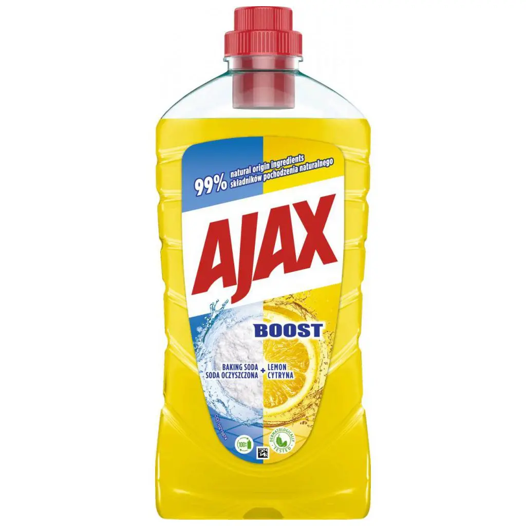 Sredstvo za čiščenje tal univerzalno 1000ml Ajax Boost baking soda Lemon-0