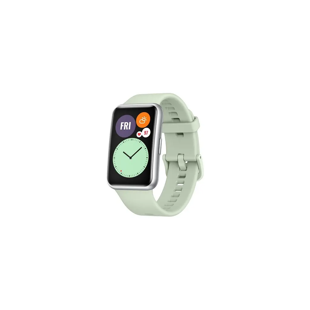 Smart watch HUAWEI Fit - Mint Green/Light Green Silicone Strap-2