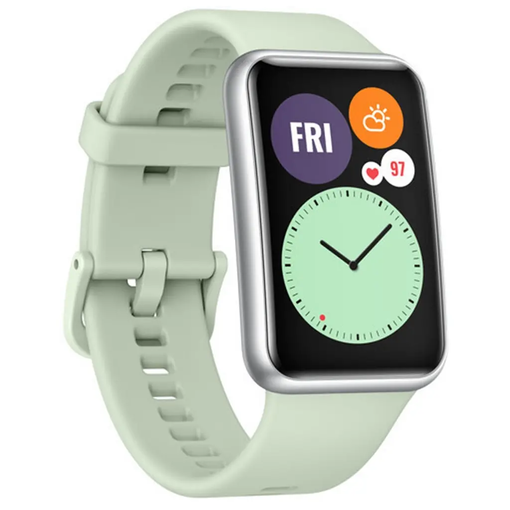 Smart watch HUAWEI Fit - Mint Green/Light Green Silicone Strap-1