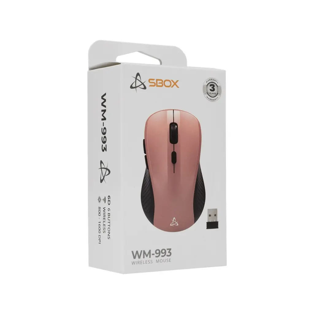 Miška SBOX optična WM-993 Wireless - roza-3