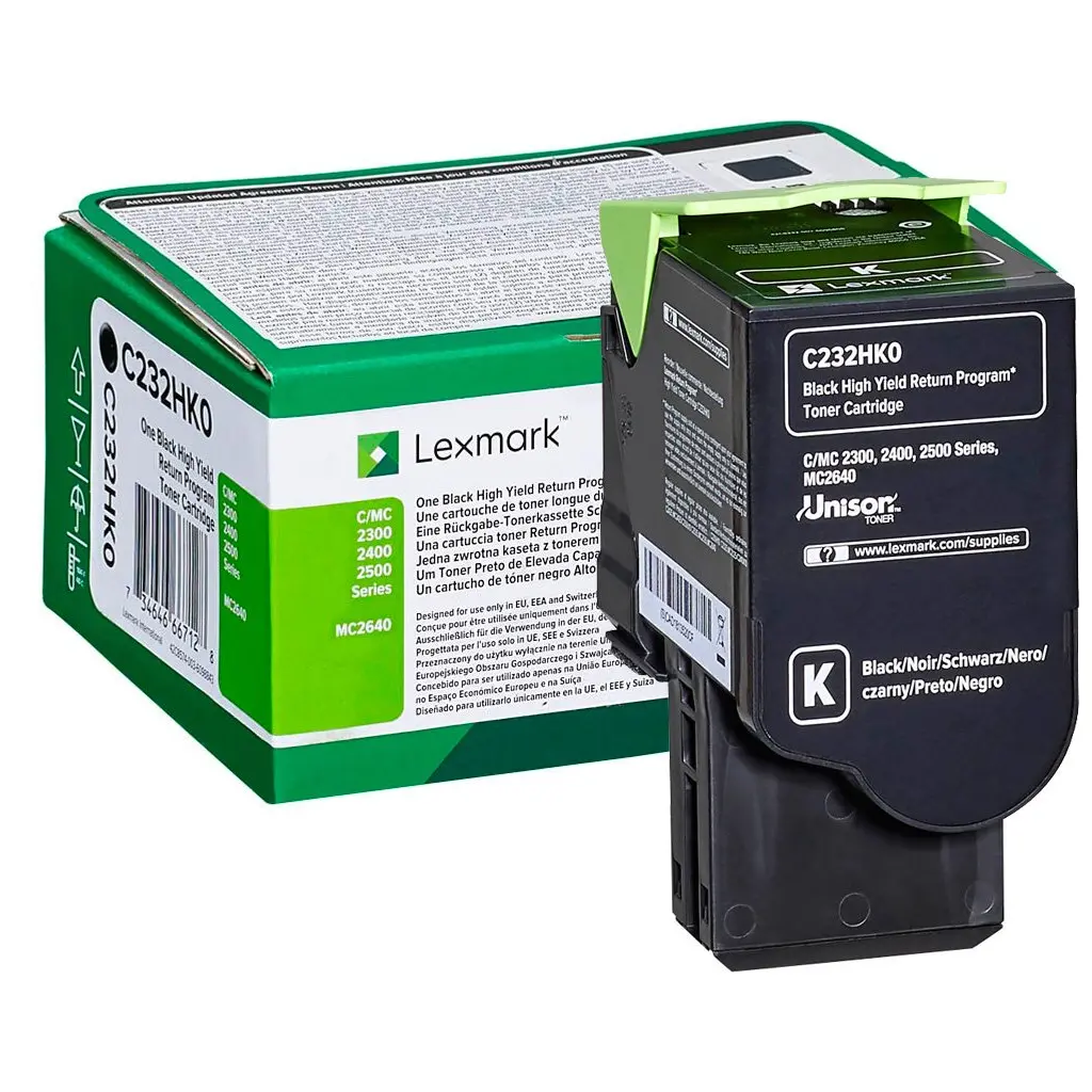 Toner LEXMARK C/MC2325/2425/2535/MC2640 C232HK0 Black original-1