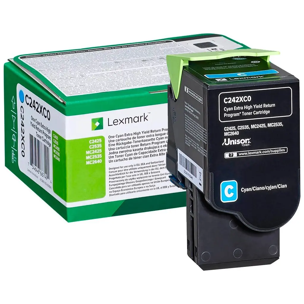 Toner LEXMARK C/MC2425/ 2535/ MC2640 Cyan original-1