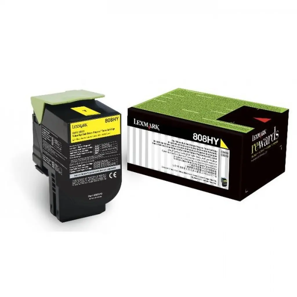 Toner LEXMARK CX410/ 510 Yellow 808HY High Yield - Return Program original-1