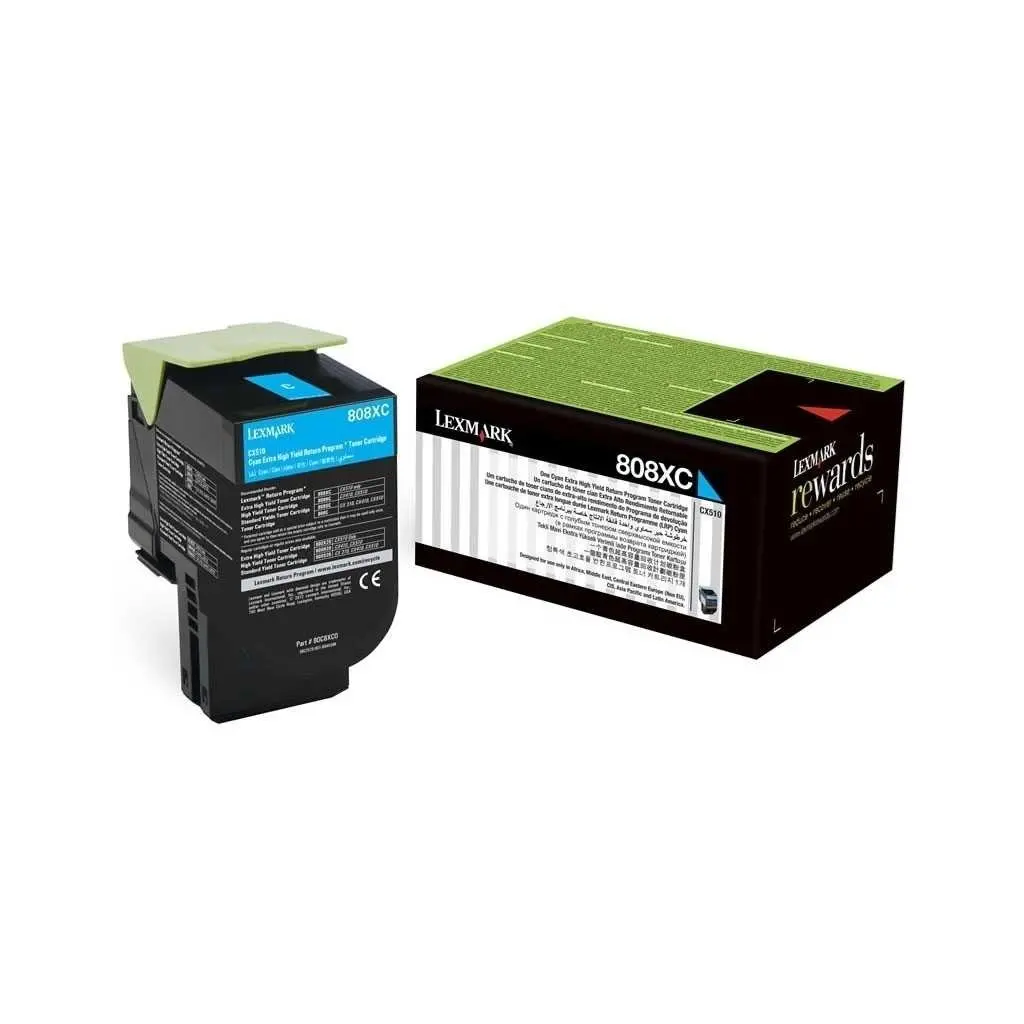 Toner LEXMARK CX510 Cyan 808XK original-1