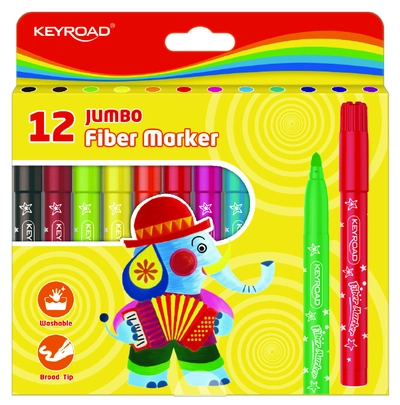 Flomaster šolski 12/1 jumbo kartonska škatla Keyroad Flomaster šolski 12/1 jumbo kartonska škatla Keyroad
